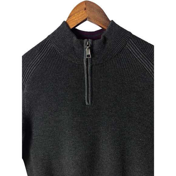 Ted Baker London Half-Zip Funnel Neck Rib Knit Sweater, Men’s Size 4 (L) - Picture 9 of 9
